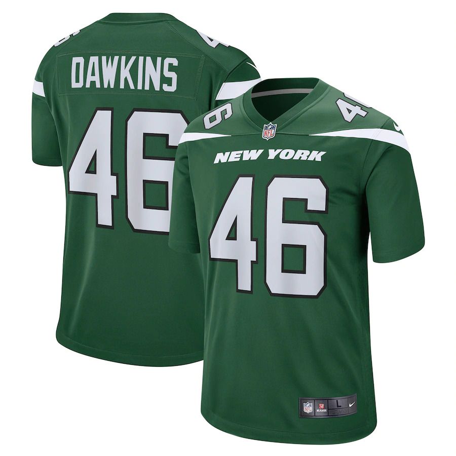 Men New York Jets #46 Noah Dawkins Nike Gotham Green Team Game NFL Jersey